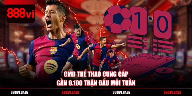 CMD thể thao cung cấp gần 9.100 trận đấu mỗi tuần