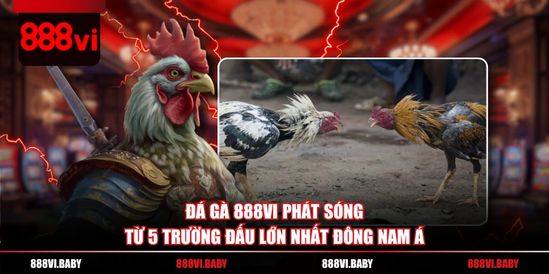 Đá Gà 888VI phát sóng từ 5 trường đấu lớn nhất Đông Nam Á